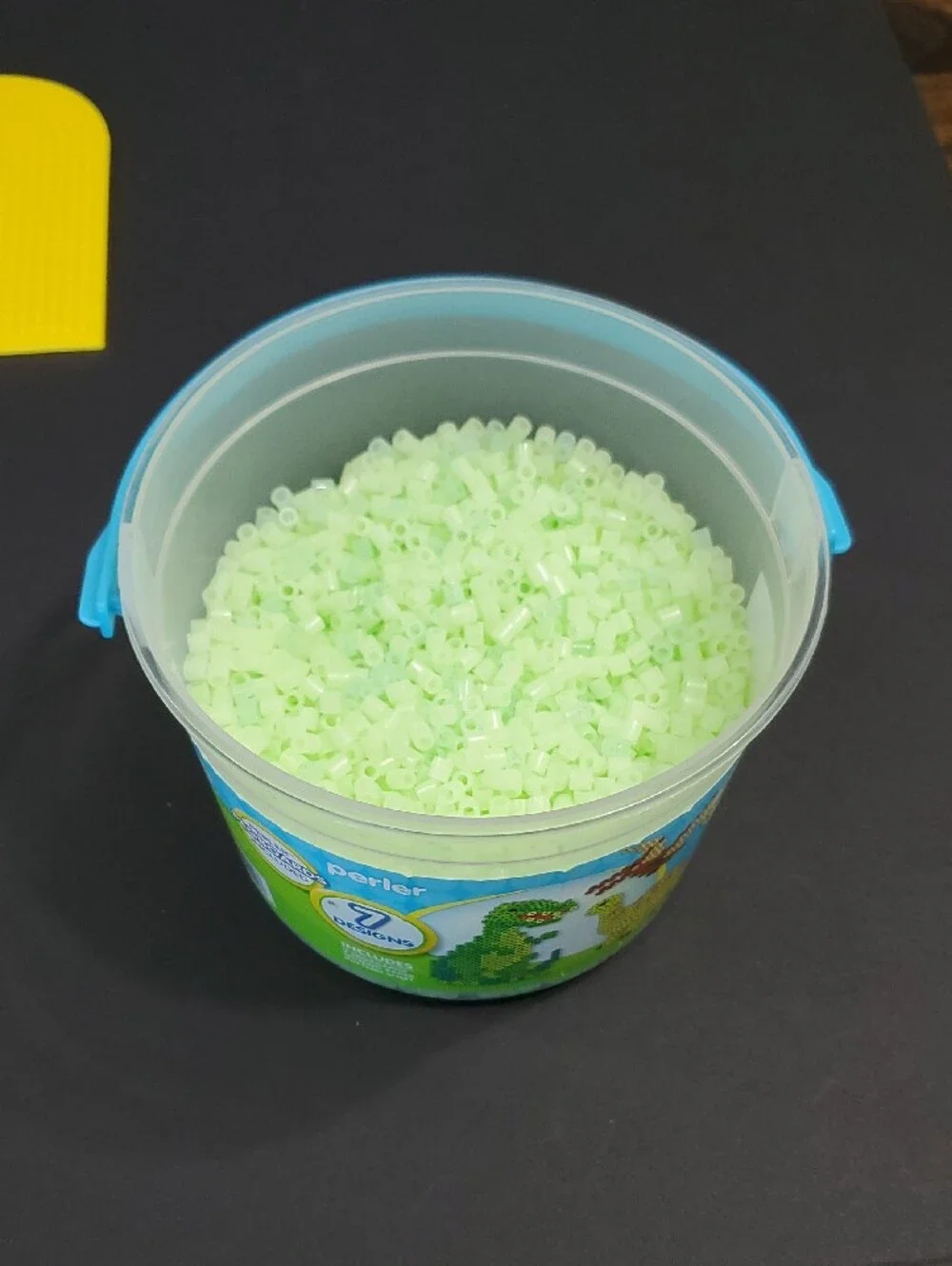 Dinosaur Glow In The Dark Perler Beads Craft Bucket & Pegboards